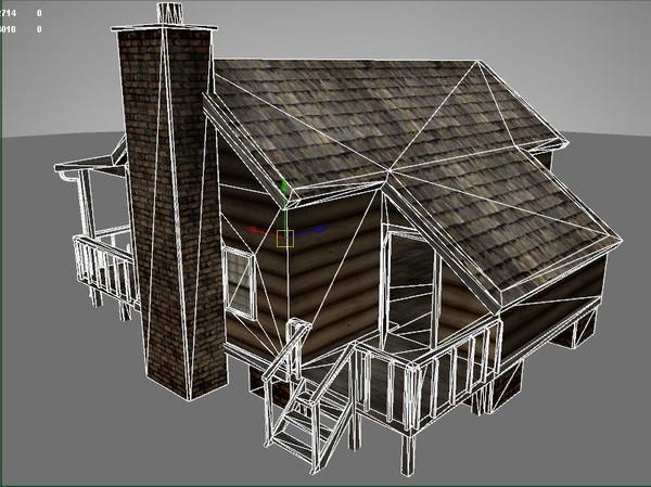log cabin dock combo 3d obj - Log Cabin--Boat Dock GAME READY 360 View by Monkey Wrench